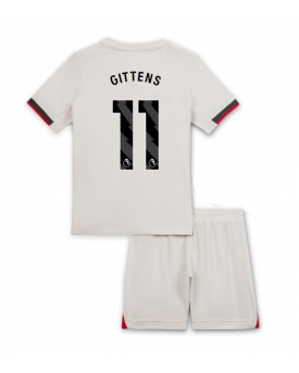 Billige Fotballdrakt Chelsea Jamie Gittens #11 Replika Bortedraktsett Barn 2025-26 Kortermet (med bukser)